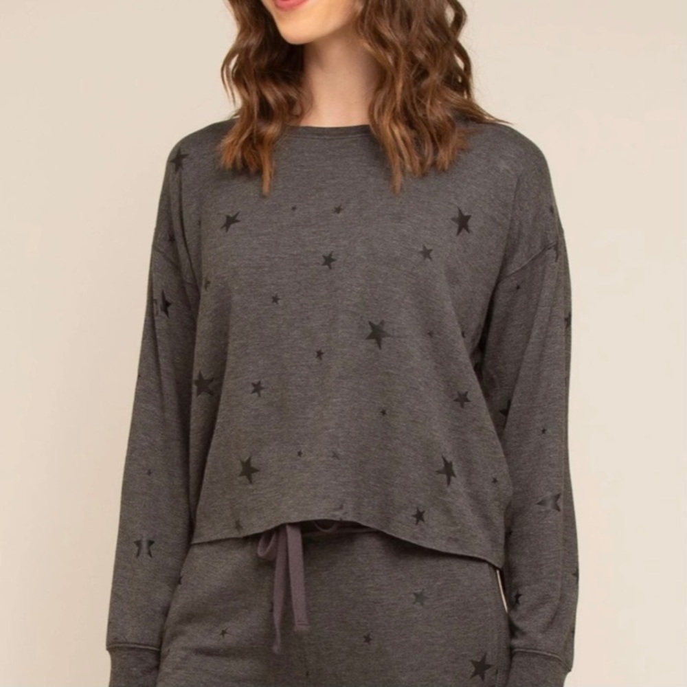 THREAD & SUPPLY Aliza Star Print Crop Top